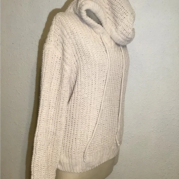 Pol chunky knit hoodie pullover sweater size medium - Picture 3 of 5